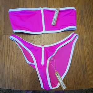NWT SKIMS ZIP UP BIKINI